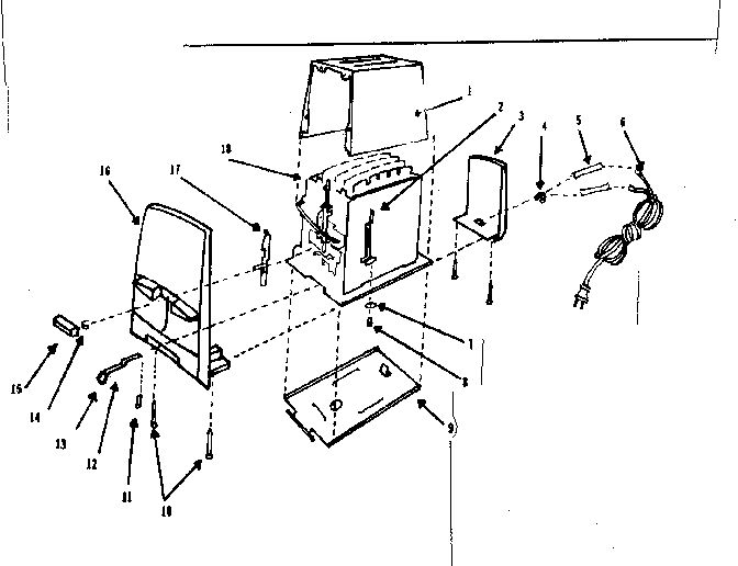 Replacement Parts Diagram and Parts List for T220ALA  Proctor Silex Toaster